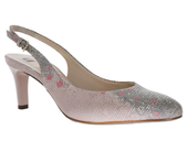 HÖGL Klapki damskie - na koturnie 6,5 cm - rozmiar 38 - czerwone skórzane