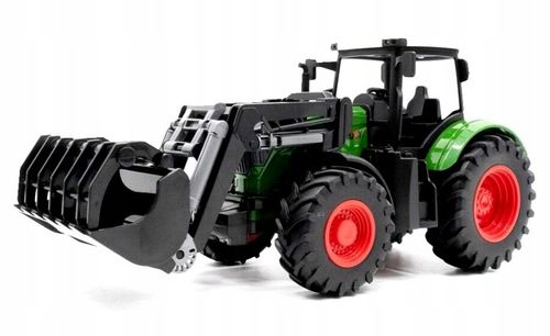 Duży Traktor Ciągnik Ruchome ramię Gumowe koła chwytak czołowy łyżka na Arena.pl