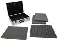 Duża walizka aluminiowa z wypełnieniem piankowym