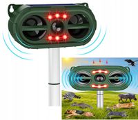 Solarny ODSTRASZACZ ZWIERZĄT koty lisy kuny INFRADŹWIĘK LASER detektor IR