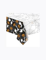 Obrus papierowy na stół impreza Halloween pajęczyna duszek dynia 120x180 cm