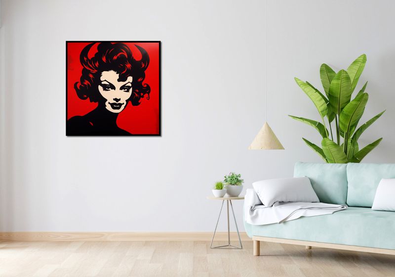 Plakat 80x80cm Czerwona Diablica zdjęcie 4
