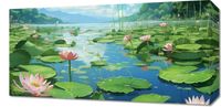 Obraz 60x30cm Sielankowy Staw Lilii