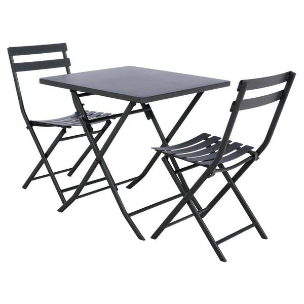Stół kwadratowy składany Greensboro grafitowy zdjęcie 4