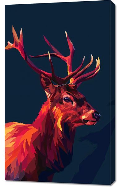 Obraz 60x100cm Jeleń w Geometrii zdjęcie 1