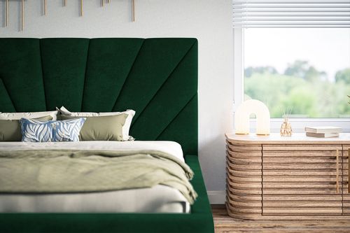 Łóżko tapicerowane LUX9 120x200 ze  Stelażem i pojemnikiem na Arena.pl