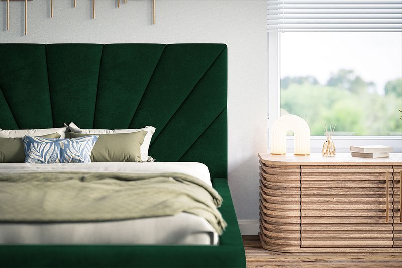 Łóżko tapicerowane LUX9 120x200 ze Stelażem i pojemnikiem zdjęcie 8