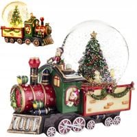 Pozytywka Szklana kula Pociąg Kolejka świąteczna figurka 17x22,5x12 cm