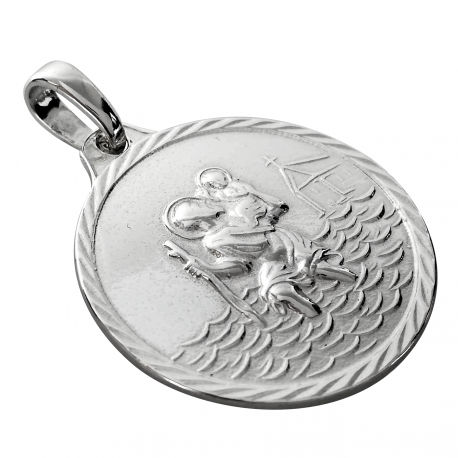 SREBRNY MEDALIK ŚWIĘTY KRZYSZTOF SREBRO PRÓBY 925 na Arena.pl