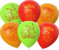 ZESTAW BALONÓW Z NADRUKIEM POKEMON DEKORACJA URODZINOWA NA IMPREZE