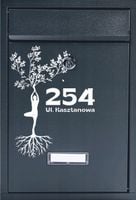 Skrzynka na listy pocztowa TWÓJ ADRES NUMER DOMU NAPIS NADRUK UV