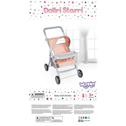 WOOPIE ROYAL Wózek dla Lalek Spacerówka w Kwiaty na Arena.pl