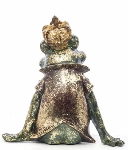 FIGURKA FIGURA ŻABA ŻABKA SIEDZĄCA W KORONIE na Arena.pl