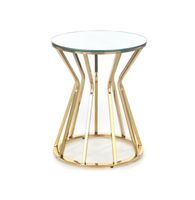 Stolik kawowy Finea S lustro / złoty