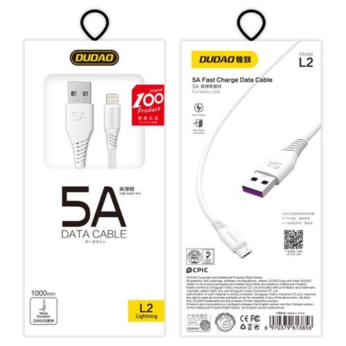 kabel przewód do telefonów iphone usb - lightning 5a 1m biały na Arena.pl