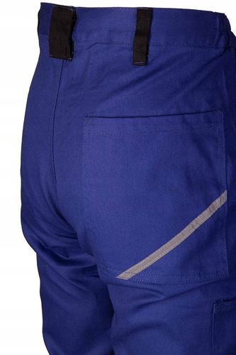 Spodnie robocze ochronne Bawełna 100% do pracy z odblaskami niebieskie r 54 na Arena.pl