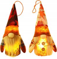 Figurka Skrzat Świecący LED | Zestaw 2 Krasnali | Dekoracja Świąteczna