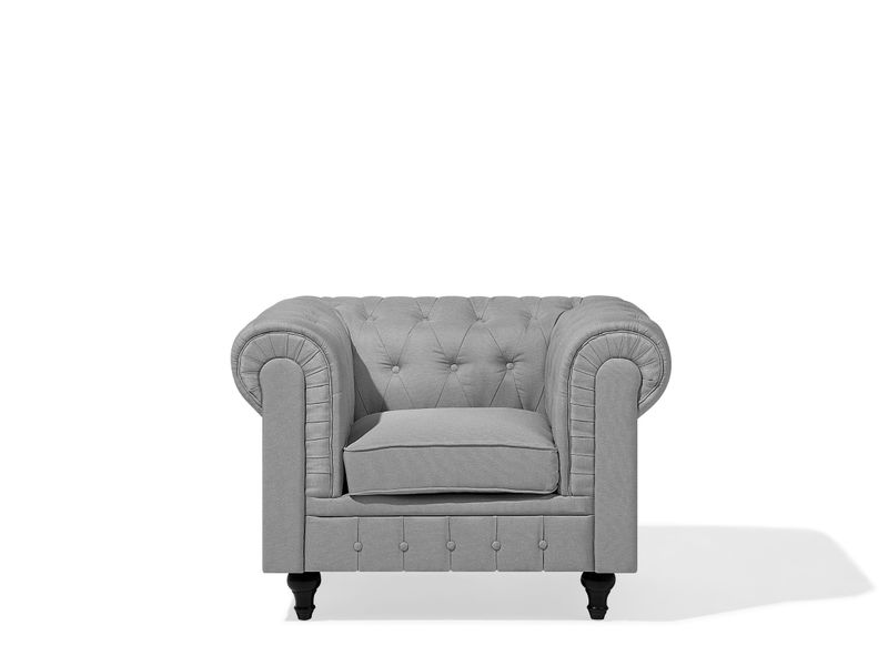 Fotel duży szary CHESTERFIELD zdjęcie 3
