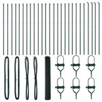 Ogrodzenie z słupkami Zielony 1.2 x 50 m Stal pokryta PCV