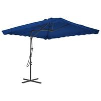 Emaga Parasol ogrodowy na stalowym słupku, niebieski, 250x250x230 cm