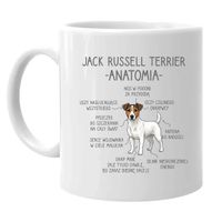 Jack Russell terrier - anatomia - kubek na prezent z pieskiem