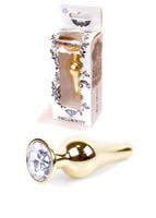 plug jewellery gold butt plug  clear