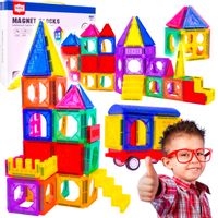 Klocki Magnetyczne 3D Konstrukcyjne Edukacyjne 110 el.