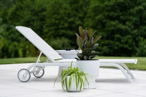 DONICZKA OSŁONKA NA KWIATY MILLY Z WYJMOWANYM WKŁADEM FI 30CM BIAŁA na Arena.pl