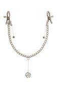 fetish fantasy series crystal nipple clamps silver