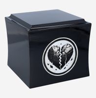 Urna ze złamanym sercem Urna na prochy Czarna