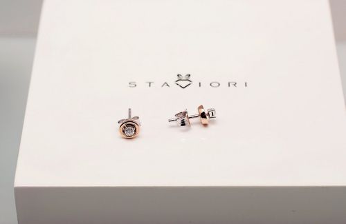 Złote kolczyki KZD5010M - Diament na Arena.pl