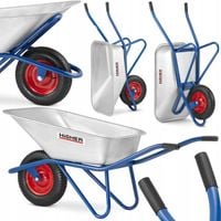 Taczka ogrodowa budowlana stalowa 210kg HIGHER 130L z ochroną koła