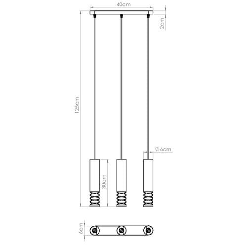 Lampa wisząca LAMI 3L biały na Arena.pl