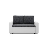 Rozkładana sofa, CAPERO, ekoskóra, plecionka, 148x87x90, biały | TYLETEGOTU