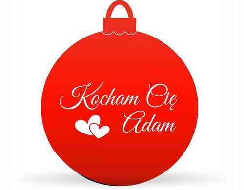 Bombka z imieniem imię srebrna złota napis grawer na Arena.pl