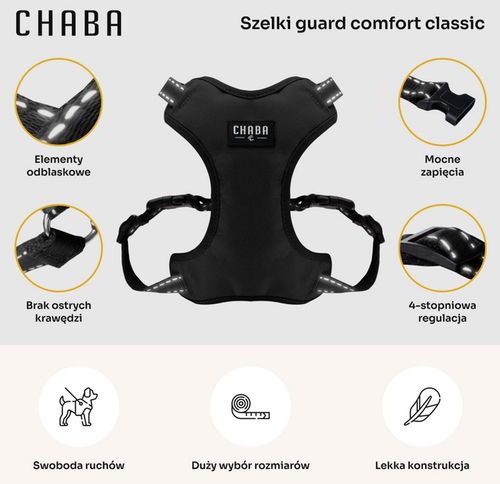 CHABA Szelki Guard Comfort Classic M czarne na Arena.pl