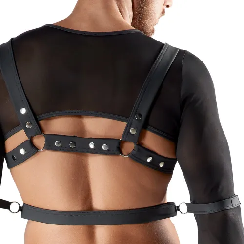 svenjoyment bondage zestaw powernet xl - top, uprząż, jockstrap, 4 mankiety na Arena.pl