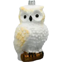 Bombka choinkowa szklana: Sowa Śnieżna