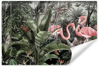 Fototapeta Ścienna DŻUNGLA Flamingi Liście 400cm x 280cm
