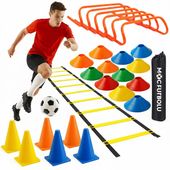 ZESTAW PIŁKARSKI TRENINGOWY DRABINKA PLOTKI PACHOŁKI MOC FUTBOLU 25w1