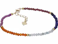 ELEGANCKA POZŁACAN SREBRNA BRANSOLETKA FASETOWANE KRYSZTAŁKI KULKI KULECZKI