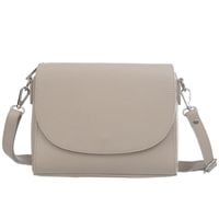 VERA PELLE torebka skórzana listonoszka 3 komorowa z paskiem V020 j.beżowa