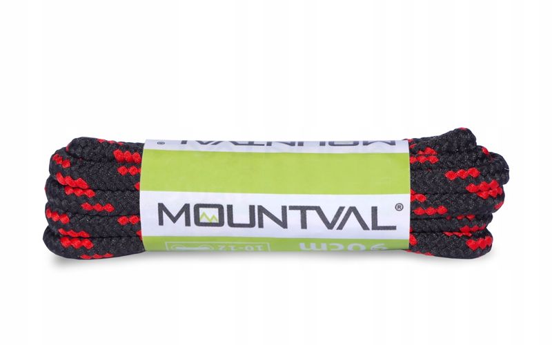 180 CM TREKINGOWE CZARNO - CZERWONE - SZNUROWADŁA - MOUNTVAL zdjęcie 1