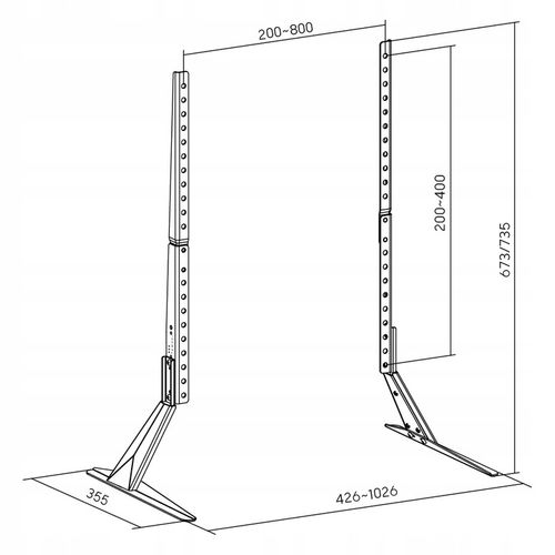 Stojak TV Podstawa Telewizora Monitora 23-75" Uchwyt uniwersalny Stopa na Arena.pl
