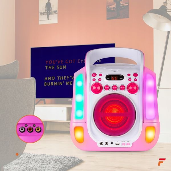 Zestaw KARAOKE głośnik bluetooth CD+G/2 mikrofony zdjęcie 6