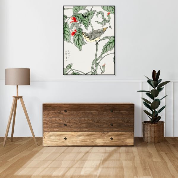 Plakat 60x80cm Tree-Creeper. Kashu Japoński Vintage do Salonu zdjęcie 4