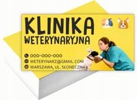 Wizytówki firmowe Foliowane 1000szt różne wzory KLINIKA WETERYNARYJNA