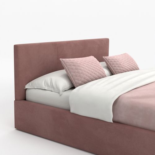 ŁÓŻKO TAPICEROWANE 160x200 ŁÓŻKO PODWÓJNE Z POJEMNIKIEM BRUDNY RÓŻ na Arena.pl