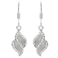 SREBRNE KOLCZYKI FALE LISTKI SREBRO PRÓBY 925