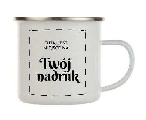 Kubek emaliowany, metalowy, 300ml, z dowolnym nadrukiem na Arena.pl
